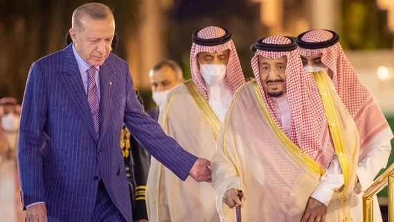 Saudi King receive Erdogan